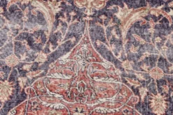 Tapis persan vintage de style oriental bleu marine, 228x338 cm