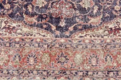 Tapis persan vintage de style oriental bleu marine, 228x338 cm