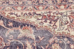 Tapis persan vintage de style oriental bleu marine, 228x338 cm