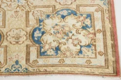 Tapis persan vintage en laine noué main, style classique, motif floral, 300x368.