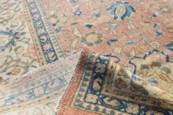 Tapis persan vintage floral rose saumon, tapis de salon 9x12, 280x382 cm