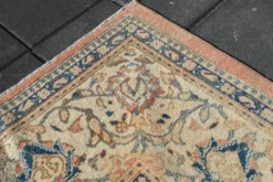 Tapis persan vintage floral rose saumon, tapis de salon 9x12, 280x382 cm
