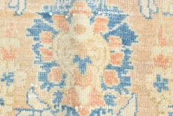 Tapis persan vintage large en nuances de rose, tapis noué à la main, 282x426 cm