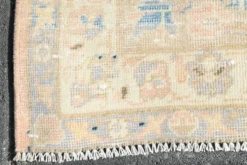 Tapis persan vintage large en nuances de rose, tapis noué à la main, 282x426 cm