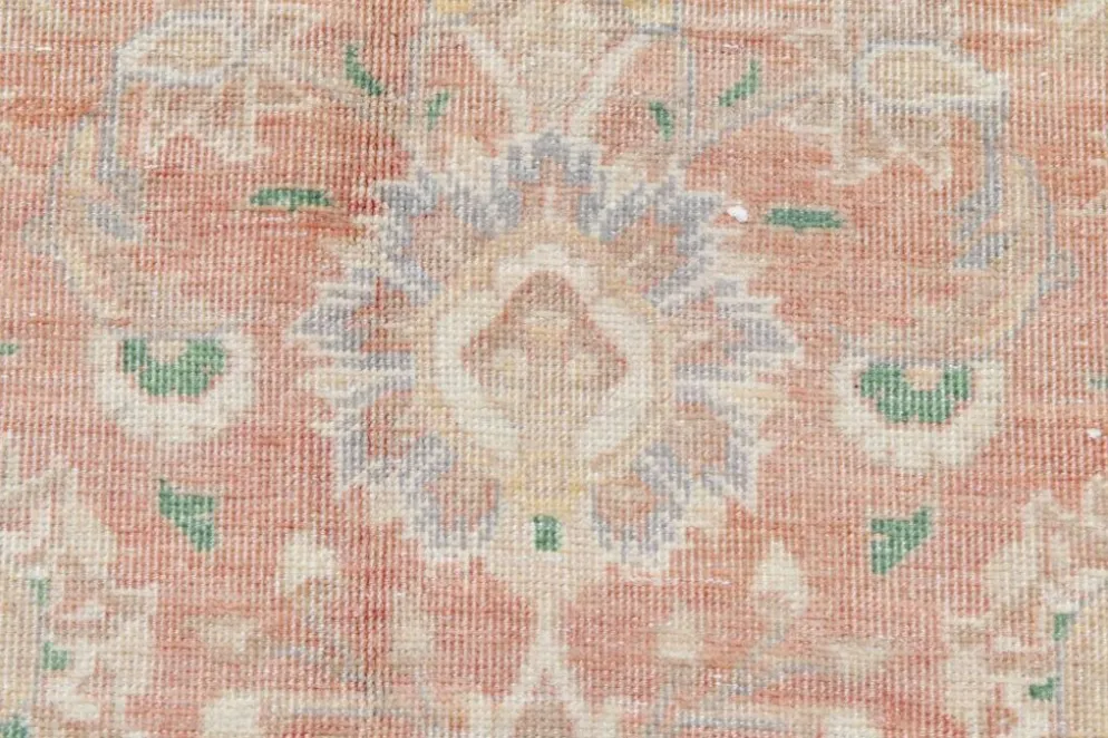 Tapis persan vintage rose blush 9x13, décoration de luxe faite à la main, 283x408 cm