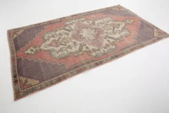Tapis persan vintage rose délavé 5x8, 137x247 cm