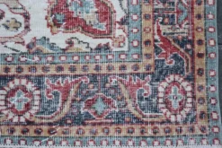 Tapis persan vintage rouge brique, tapis oriental noué à la main, 209x325 cm