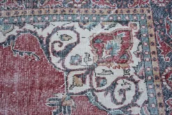 Tapis persan vintage rouge brique, tapis oriental noué à la main, 209x325 cm