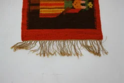Tapis polonais en laine des années 1960 132x51cm