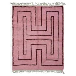 Tapis Rose Contemporain - 297 x 246 cm