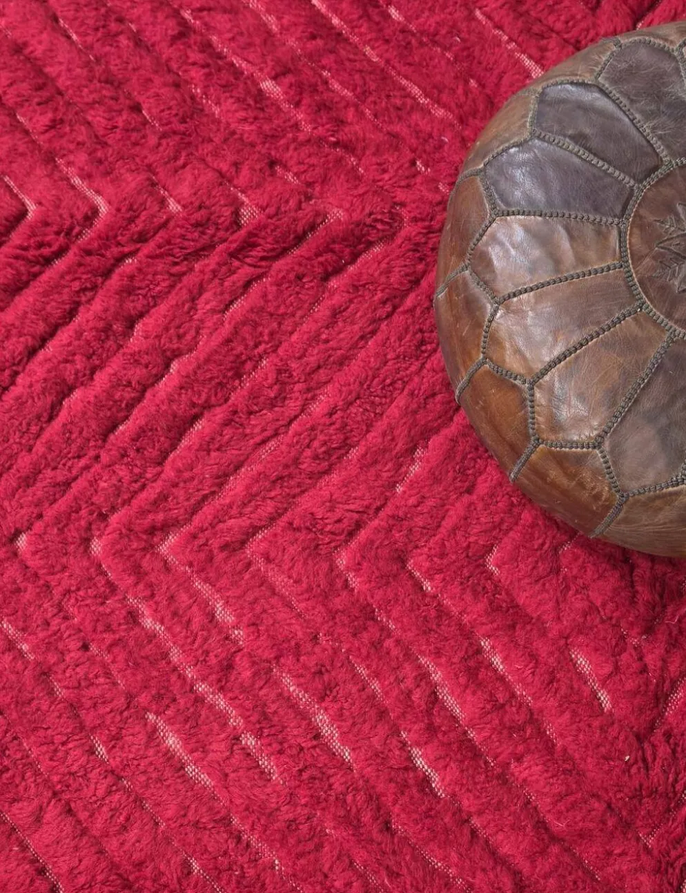 Tapis Rouge Contemporain - 300 x 250 cm