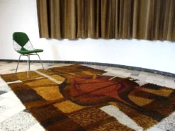 Tapis scandinave décor abstrait par Ege Rya, Danemark années 1960