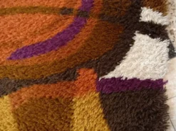 Tapis scandinave décor abstrait par Ege Rya, Danemark années 1960