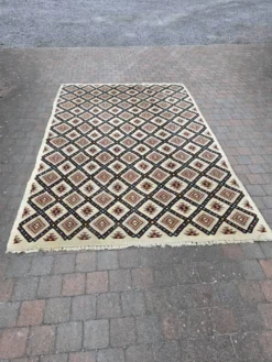 Tapis scandinave en laine des années 60/70