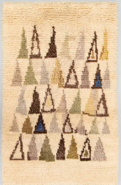 Tapis scandinave Rya de Maija Kolsi Makela, 160x100cm