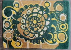 Tapis scandinave Rya vintage space age 70's