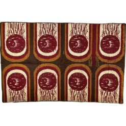 Tapis scandinave végétalien dans le style EGE RYA, autour des années 1970.