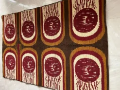 Tapis scandinave végétalien dans le style EGE RYA, autour des années 1970.