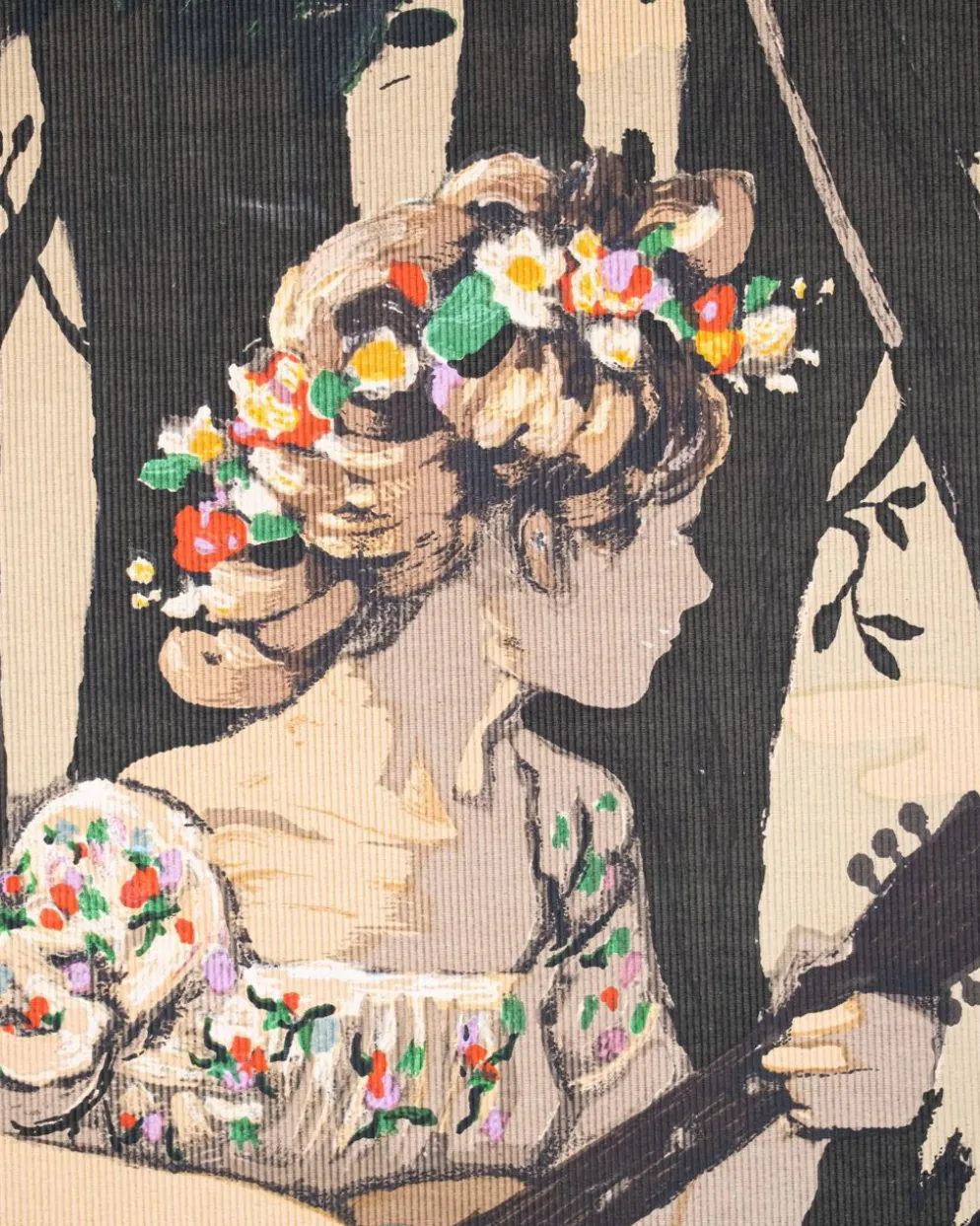 Tapisserie Allégorie du Printemps, imprimée sur toile, France, 1960s