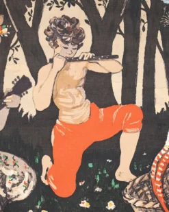 Tapisserie Allégorie du Printemps, imprimée sur toile, France, 1960s