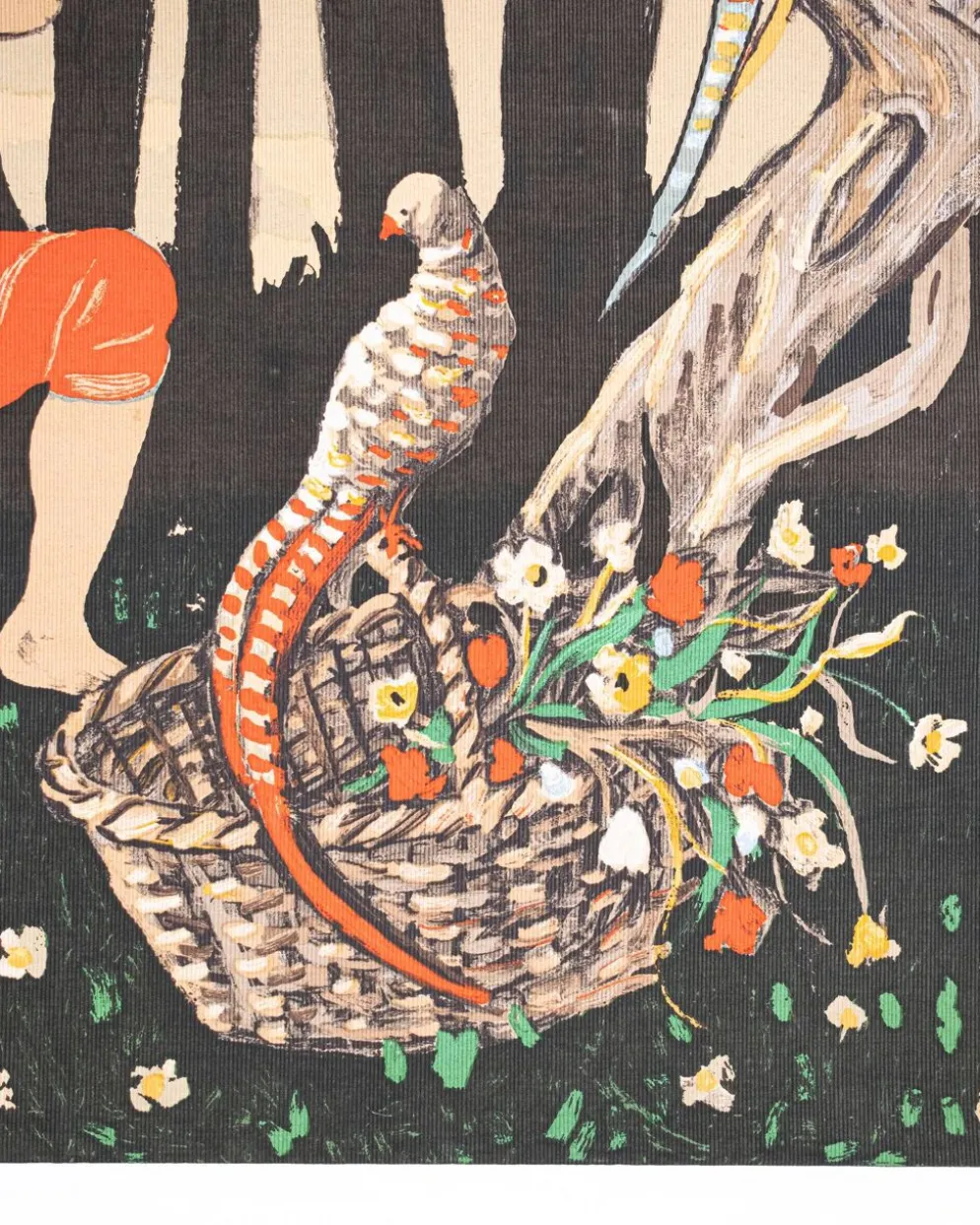 Tapisserie Allégorie du Printemps, imprimée sur toile, France, 1960s