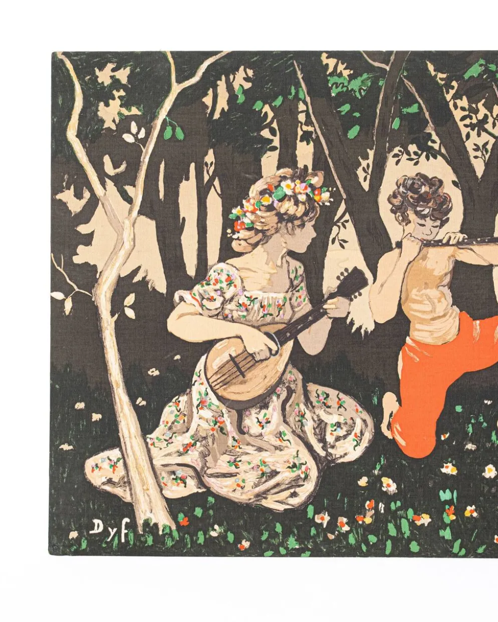 Tapisserie Allégorie du Printemps, imprimée sur toile, France, 1960s