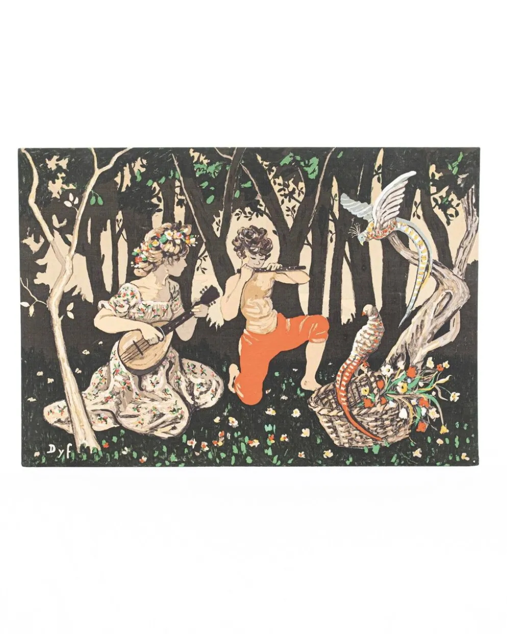 Tapisserie Allégorie du Printemps, imprimée sur toile, France, 1960s