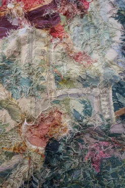 Tapisserie Aubusson française antique avec scène romantique