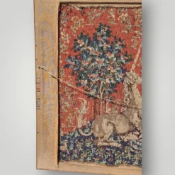 Tapisserie au point de croix vintage « La Dame à la Licorne », reproduction médiévale