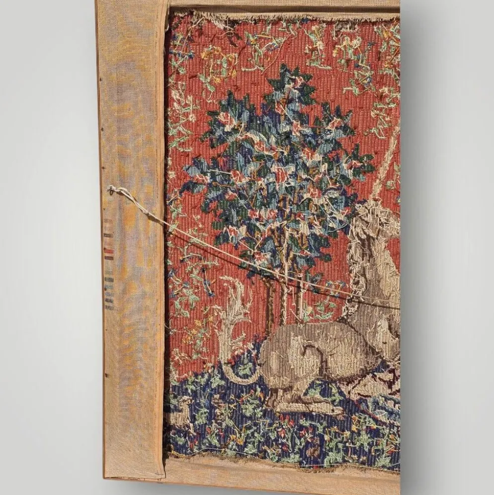 Tapisserie au point de croix vintage « La Dame à la Licorne », reproduction médiévale