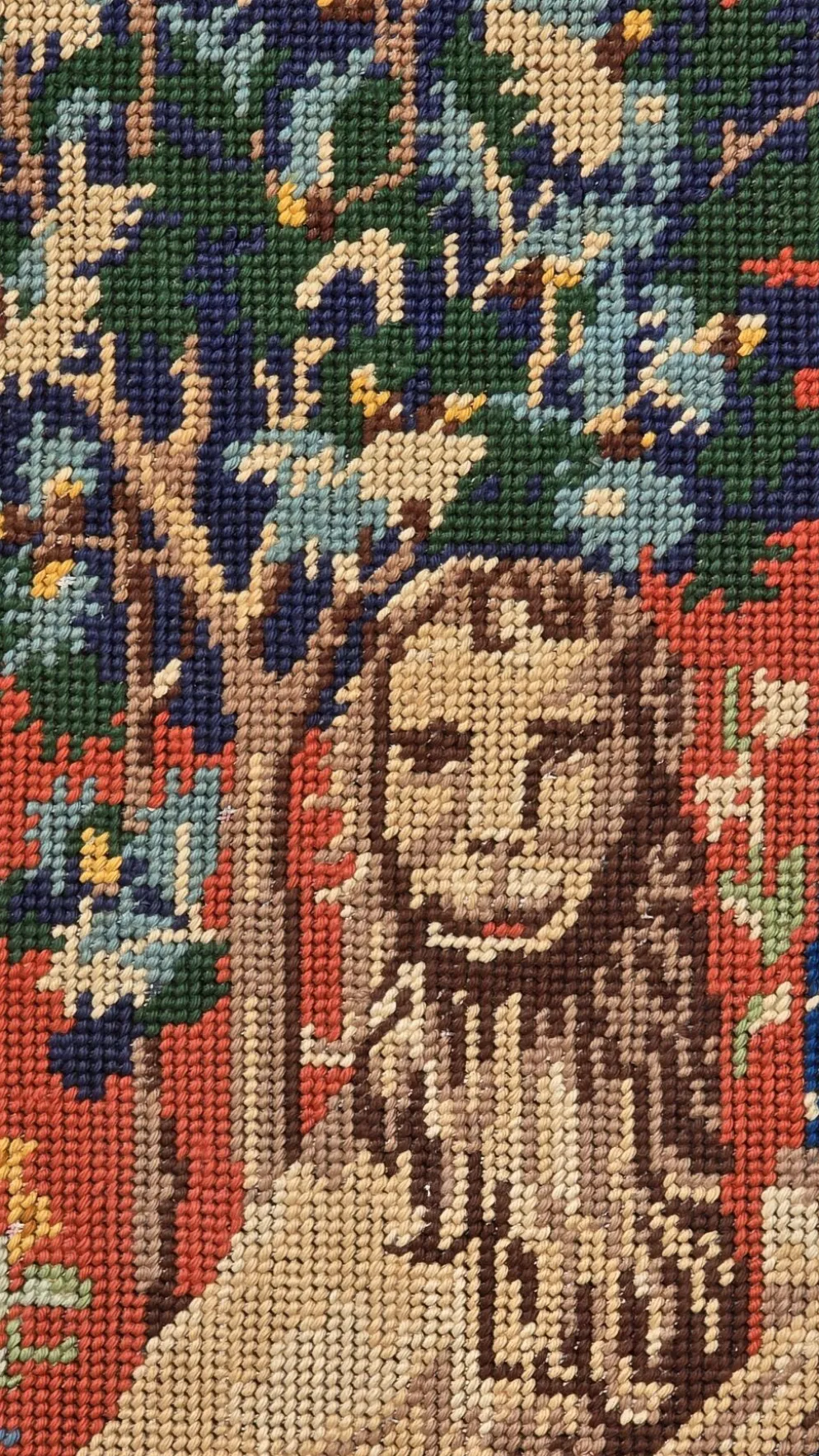 Tapisserie au point de croix vintage « La Dame à la Licorne », reproduction médiévale