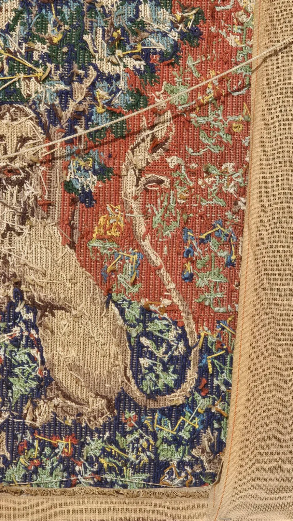 Tapisserie au point de croix vintage « La Dame à la Licorne », reproduction médiévale
