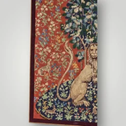 Tapisserie au point de croix vintage « La Dame à la Licorne », reproduction médiévale