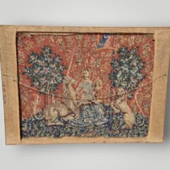 Tapisserie au point de croix vintage « La Dame à la Licorne », reproduction médiévale