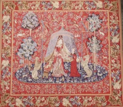 Tapisserie chinoise « La Dame à la Licorne » 20ème siècle