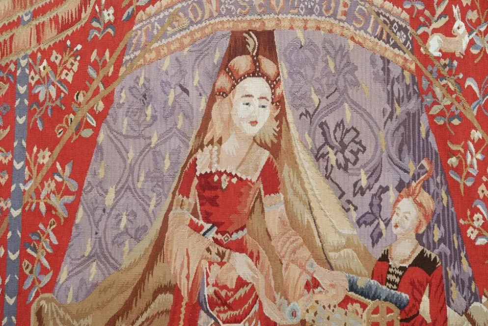 Tapisserie chinoise « La Dame à la Licorne » 20ème siècle