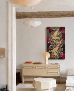 Tapisserie d'Aubusson en laine d'après Michèle Van Hout Le Beau