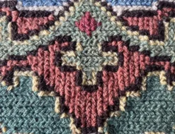 Tapisserie de broderie de grenade de l'art populaire suédois par Edna Nihlén, Suède 1956