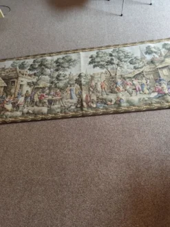Tapisserie des Gobelins Scene de fête au village en super état