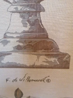 Tapisserie feuillages dans vase Médicis