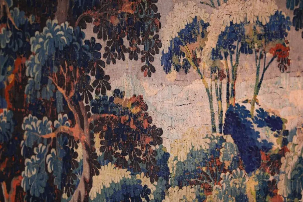 Tapisserie flamande en laine et soie. Fin du XVIIe siècle.