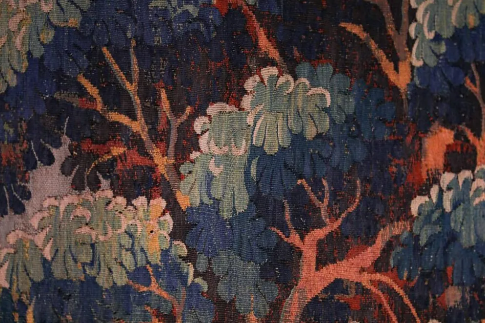 Tapisserie flamande en laine et soie. Fin du XVIIe siècle.
