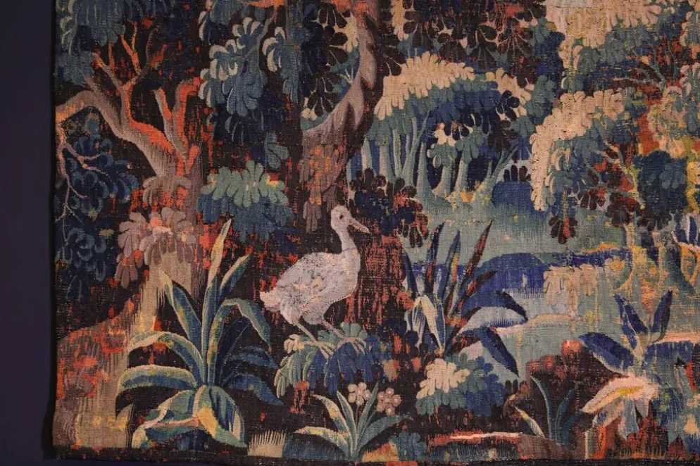 Tapisserie flamande en laine et soie. Fin du XVIIe siècle.