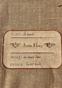 Tapisserie française vintage « La Dame » Artis Flora, Médiévale , Musée du Louvre