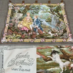 Tapisserie Jardin d'Amour par Marc Waymel éditée pour The Franklin Mint
