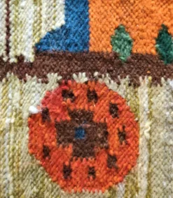 Tapisserie kilim fait main artisanat polonais années 70