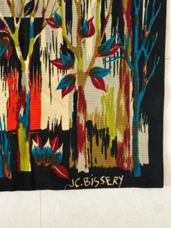 Tapisserie "Le bucheron" de Jean-Claude Bissery.