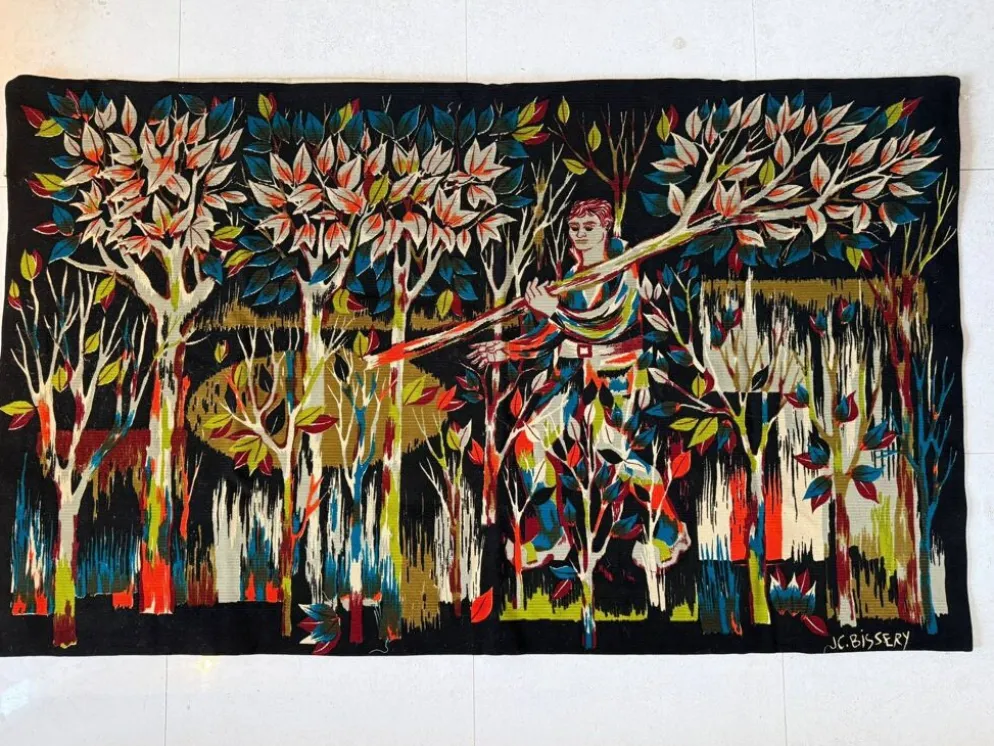 Tapisserie "Le bucheron" de Jean-Claude Bissery.