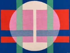 Tapisserie murale Bauhaus par Herbert Bayer pour NGM, Allemagne, 1988. Titre de l'œuvre : 