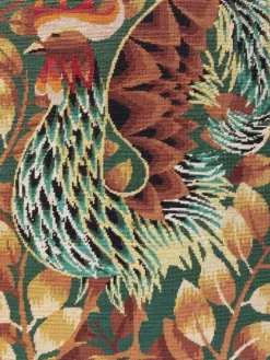 Tapisserie murale - Canevas encadré vintage années 70 - Coq au long plumage